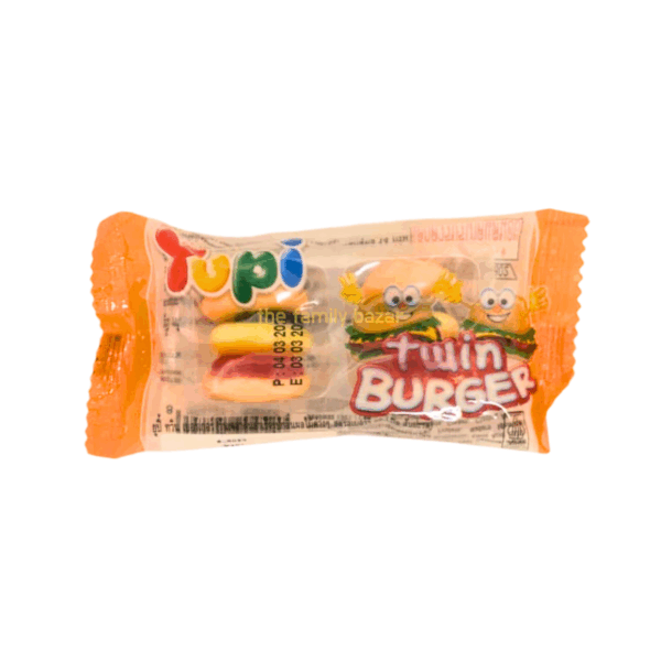 Yupi Twin Gum Burger | Fruity Gelatin Snack 16gm