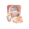 RFL Italiano Kids Dining Set | Llama Design  Pink 5 Pcs