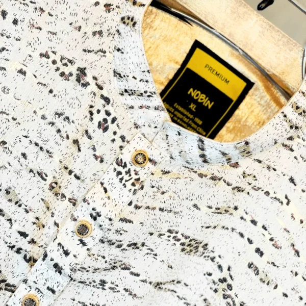 Afsan Printed Panjabi – Premium Breathable Fabric | Stylish Festive & Casual Wear - Image 4