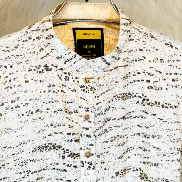 Afsan Printed Panjabi – Premium Breathable Fabric | Stylish Festive & Casual Wear - Image 3