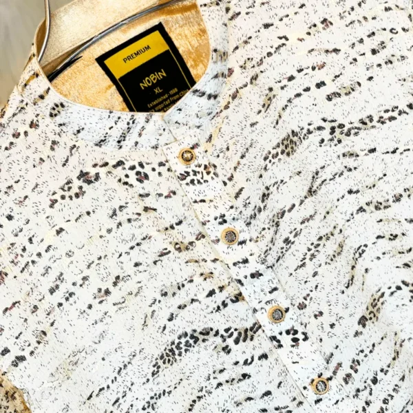 Afsan Printed Panjabi – Premium Breathable Fabric | Stylish Festive & Casual Wear - Image 2