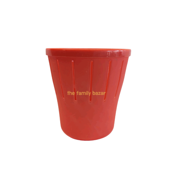 Waste Paper Basket Round | Red Dustbin