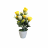 Artificial Multicolor Rose Flower Bunch with Stylish Pot | Home and Office Decor