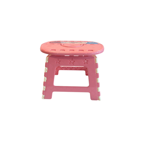 Aiku Plastics Foldable Lightweight Stool | Pink & Cream | Portable & Durable - Image 3