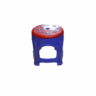 Akij Round Plastic Stool – Blue Body with Red Top | Durable & Lightweight