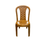 Bengal Plastic Chair – Golden Brown Floral Backrest | Durable & Elegant