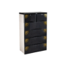 Bengal Deluxe Plastic Wardrobe | Elegant Black-Gold Design