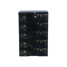 RFL Premium Plastic Cabinet | Black Floral Design 5 Layer