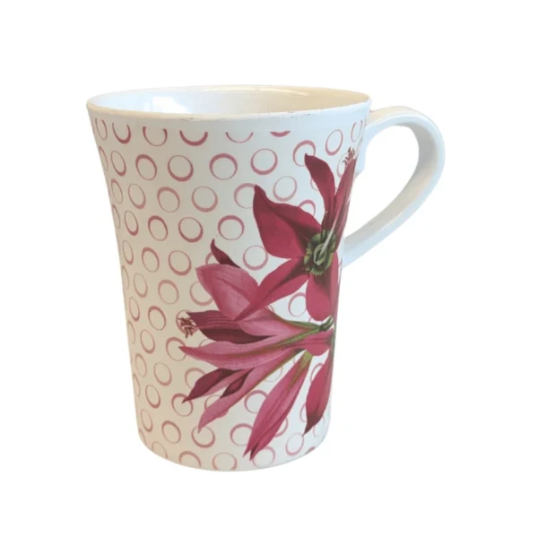 Blooming Pink Flora Melamine Mug | Polka Dot Coffee & Tea Cup