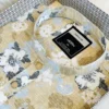 Men’s Khaki Floral Print Short Panjabi | Summer Cotton Blend Panjabi | Regular Fit Casual Wear