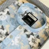 Men’s Sky Blue Floral Print Panjabi | Lightweight Summer Cotton Panjabi | Regular Fit Casual Wear
