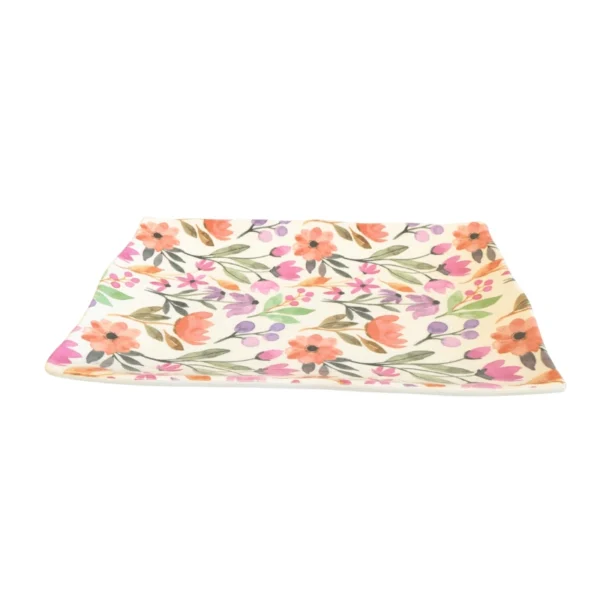 Whimsical Wildflower Garden Melamine Tray | Decorative Floral Trinket Dish & Serving Platter - Image 2