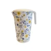 Floral Delight Pitcher | Elegant Plastic Water Jug with Yellow and Blue Floral Design
