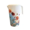 Floral Serenity Pitcher | Elegant Flower-Print Plastic Water Jug