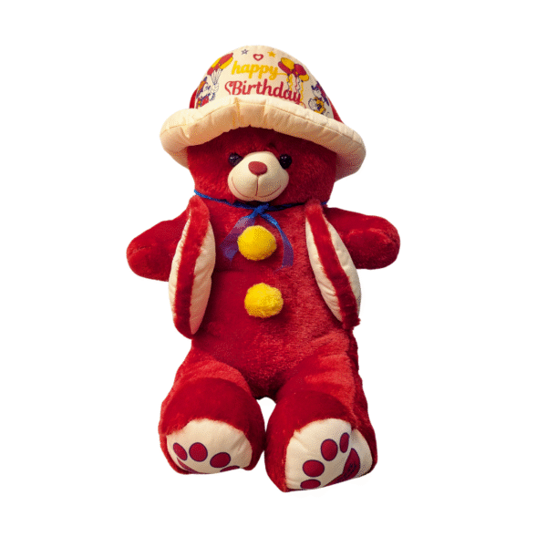 Vibrant Red Celebration Teddy Bear | Perfect Gift for Birthdays & Special Occasions