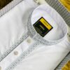 Classic White Embroidered Panjabi-09